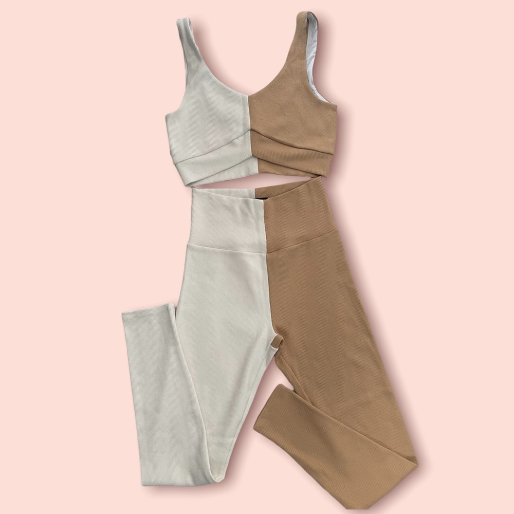 ONA Gigi Colorblock legging and top set small